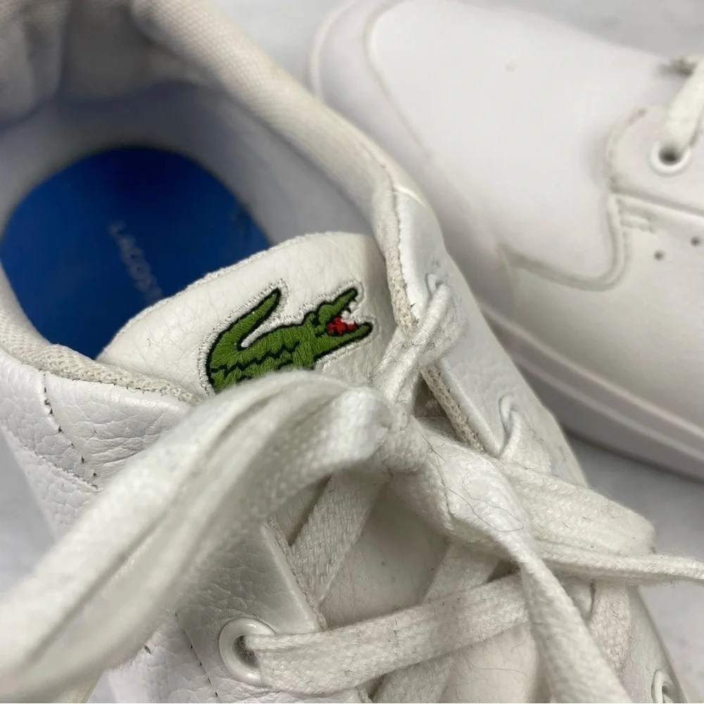 Lacoste: Men's Lace Up Sporty Casual White Tennis Shoes Sneakers Preppy Size‎ 12